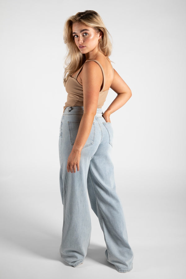 Beige Structured Crop Vest Top 