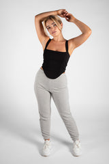Black Structured Crop Vest Top 