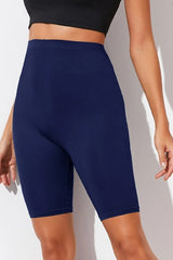 Navy Basic High Waisted Cycle Shorts