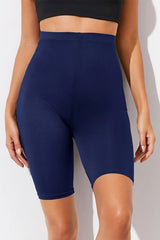 Navy Basic High Waisted Cycle Shorts