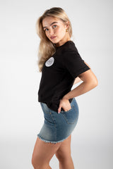 Black JYO Slogan Oversized T-Top