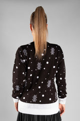 Black Reindeer Knitted Christmas Jumper