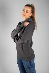 Dark Grey Pullover Pocket Detail Hoodie