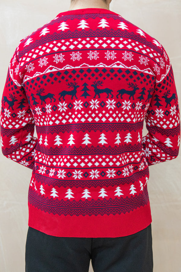 Red Christmas Slogan Jumper