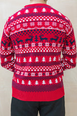 Red Christmas Slogan Jumper