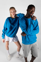 Unisex Blue Basic Pullover Jumper 
