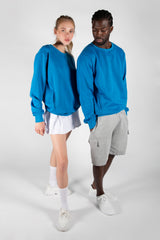 Unisex Blue Basic Pullover Jumper 