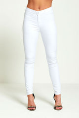 Plus White High Rise Super Skinny Jeans