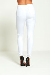 White High Rise Super Skinny Jeans