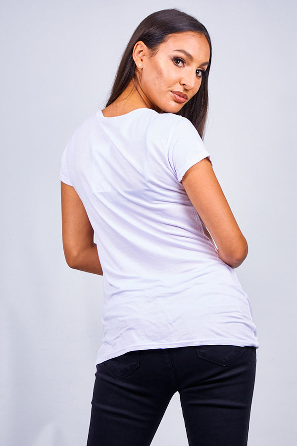 White Rock And Roll Slogan T-shirt