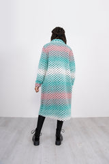 Mint Ombre Longline Bubble Shacket