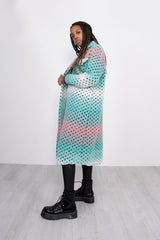 Mint Ombre Longline Bubble Shacket