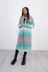 Mint Ombre Longline Bubble Shacket