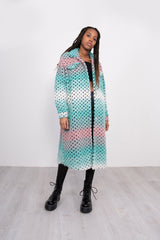 Mint Ombre Longline Bubble Shacket