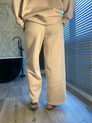 Oatmeal Fleece Lined Seem Straight Leg Trouser