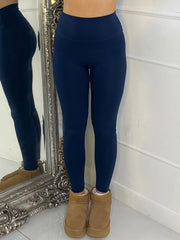 Navy High Waisted Seamless Sculpting Gym Leggings-Copy