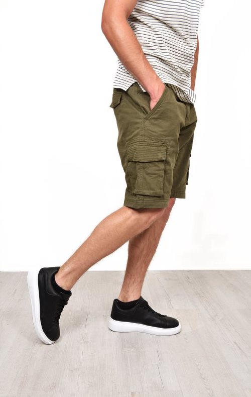 Mens Khaki Bute Cargo Shorts