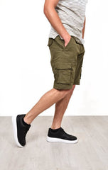Mens Khaki Bute Cargo Shorts
