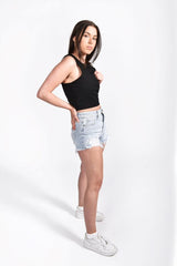 Black Racer Crop Top