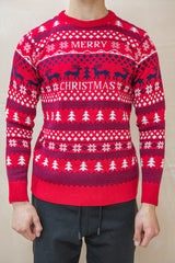 Red Christmas Slogan Jumper