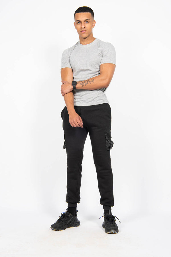 Mens Grey Basic Crew Neck T-Shirt