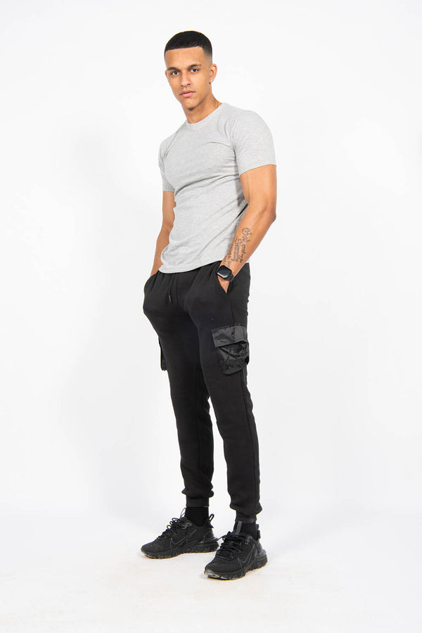 Mens Grey Basic Crew Neck T-Shirt