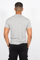 Mens Grey Classic V-Neck T-Shirt