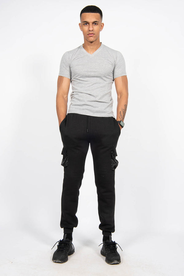 Mens Grey Classic V-Neck T-Shirt