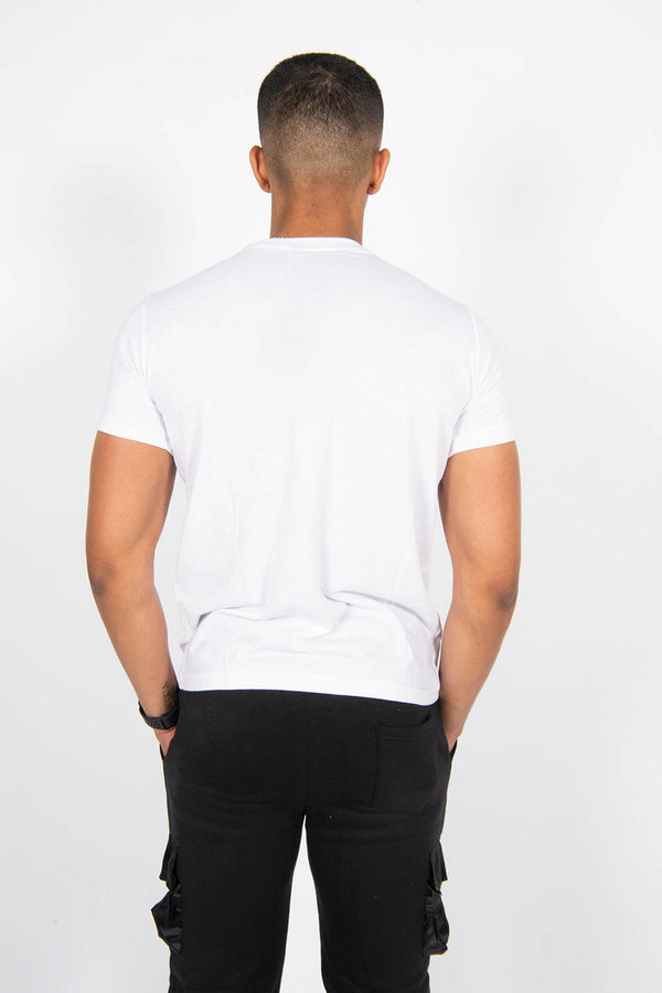 Mens White Basic Crew Neck T-Shirt