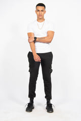 Mens White Basic Crew Neck T-Shirt