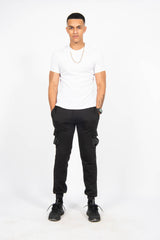 Mens White Basic Crew Neck T-Shirt