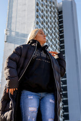 Black Maxi Longline Puffer Coat