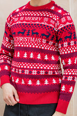 Red Christmas Slogan Jumper