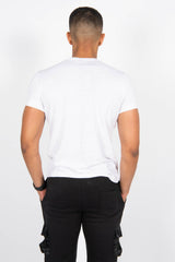 Mens White Classic V-Neck T-Shirt
