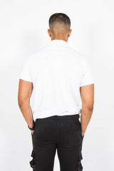 Mens White Half Sleeve Polo T -Shirt