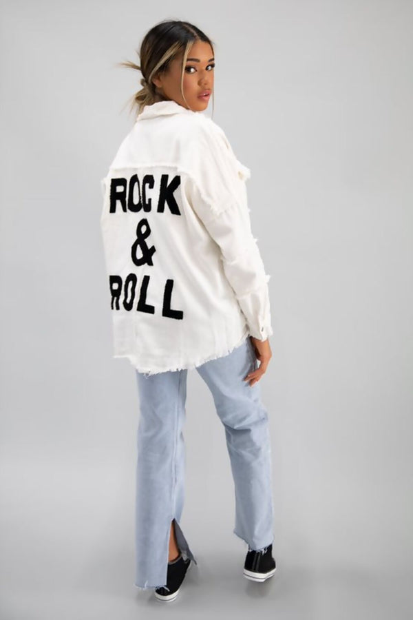 White Rock And Roll Denim Jacket