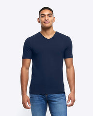 Mens Navy Classic V-Neck T-Shirt