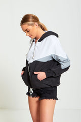 BLACK ZIP THROUGH HOODED JACKET-Copy-Copy