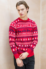 Red Christmas Slogan Jumper