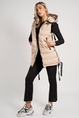 Stone Strap Detail Puffer Gilet