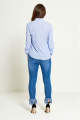 Tassel Hem Skinny Jeans 