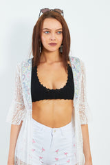 Black Crochet Halter Neck Bikini