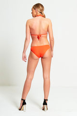 Orange Zip Detail Bikini