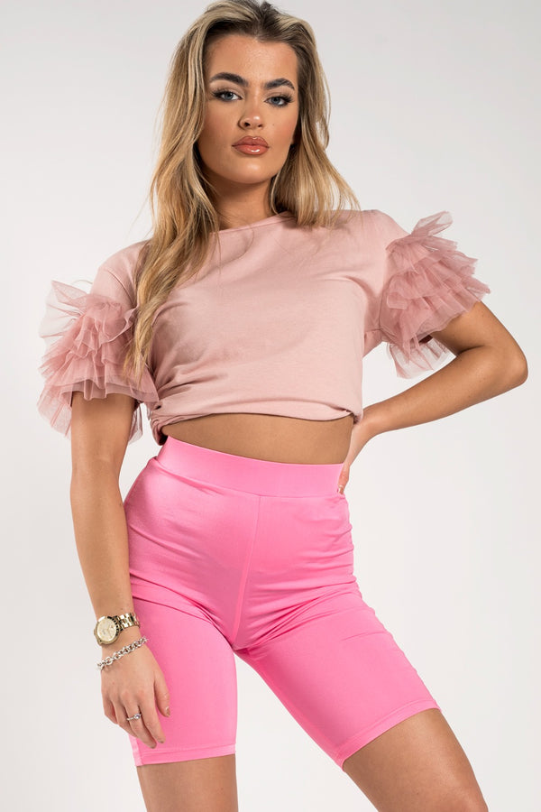 Pink Slinky Cycle Shorts