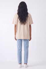 Black And Beige Casual Graphic Oversized T-Shirt Pack Of 2 - Hazel