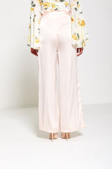 Pink Satin Wide Leg Trouser 
