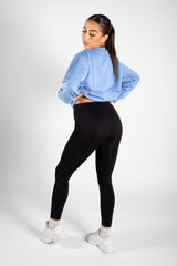 Black Basic Wet Look Seamless Leggings
