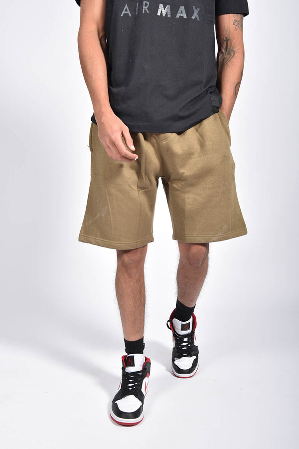 Mens Khaki Basic Jogger Shorts