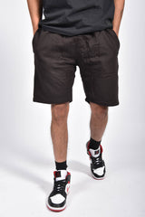 Mens Black Basic Jogger Shorts