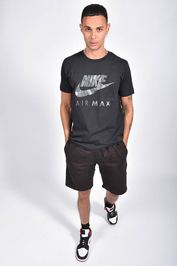 Mens Black Basic Jogger Shorts